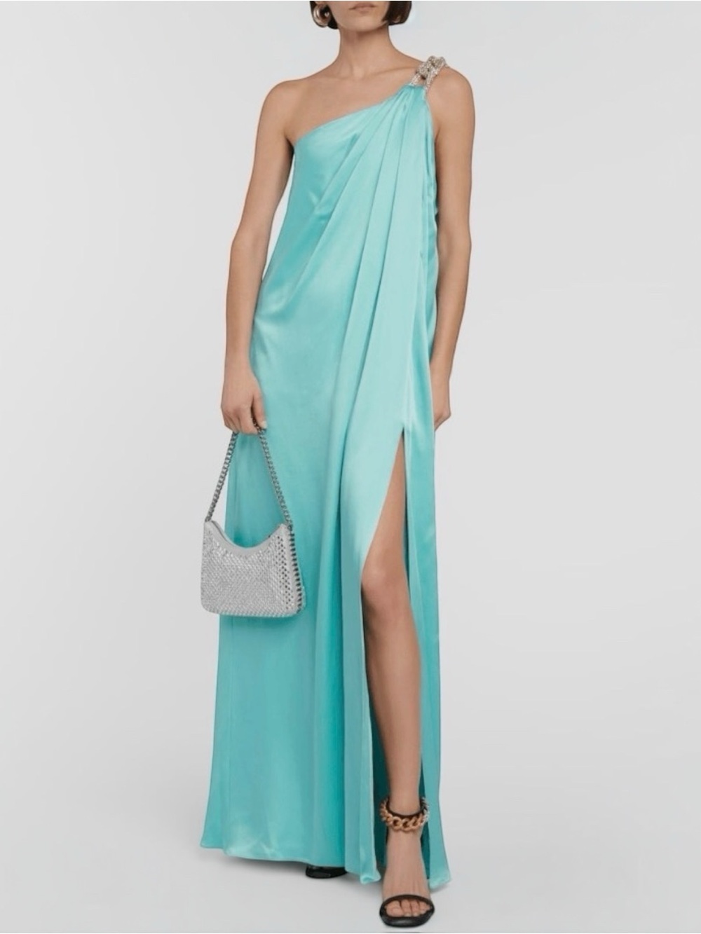 NWT Stella McCartney Falabella Rhinestone Embellished Gown Size 38 US 4 - Picture 7 of 15